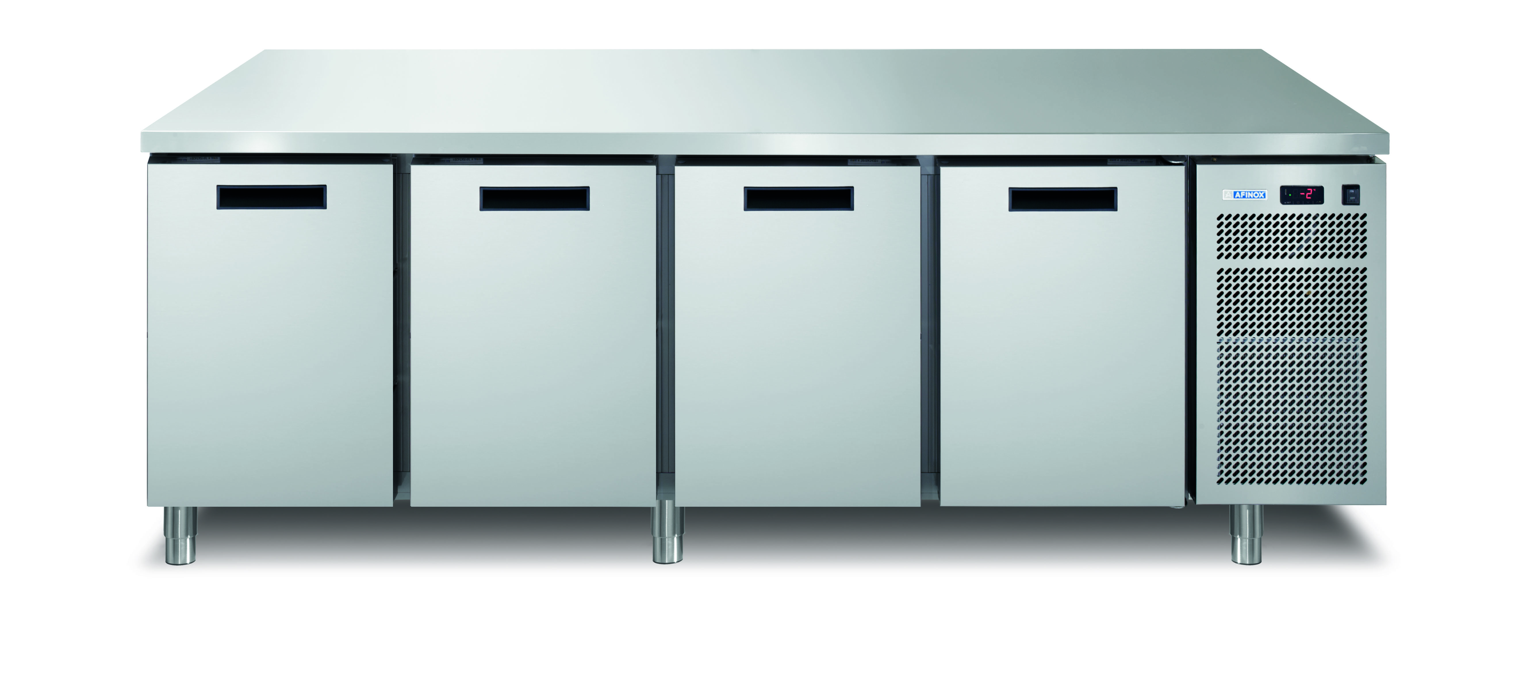 LINEAR704TN Four Door Chiller UnderCounter, C/w SOLID Doors Able Products